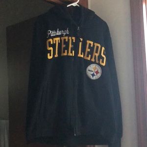 NWOT Pittsburgh Steelers Fleece Jacket - Men’s Lg